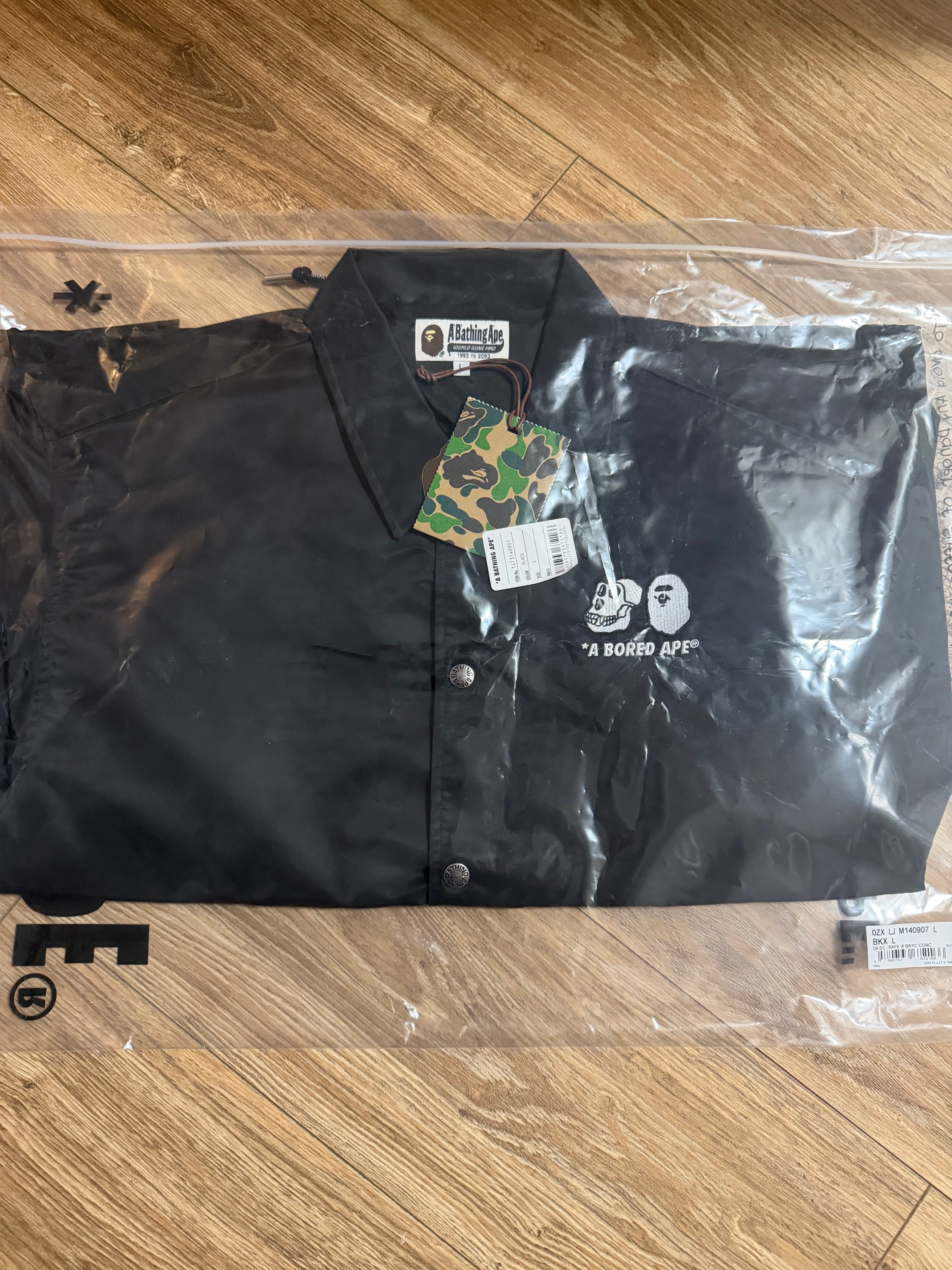 Bape X Bayc Men’s Coach Jacket New In Package