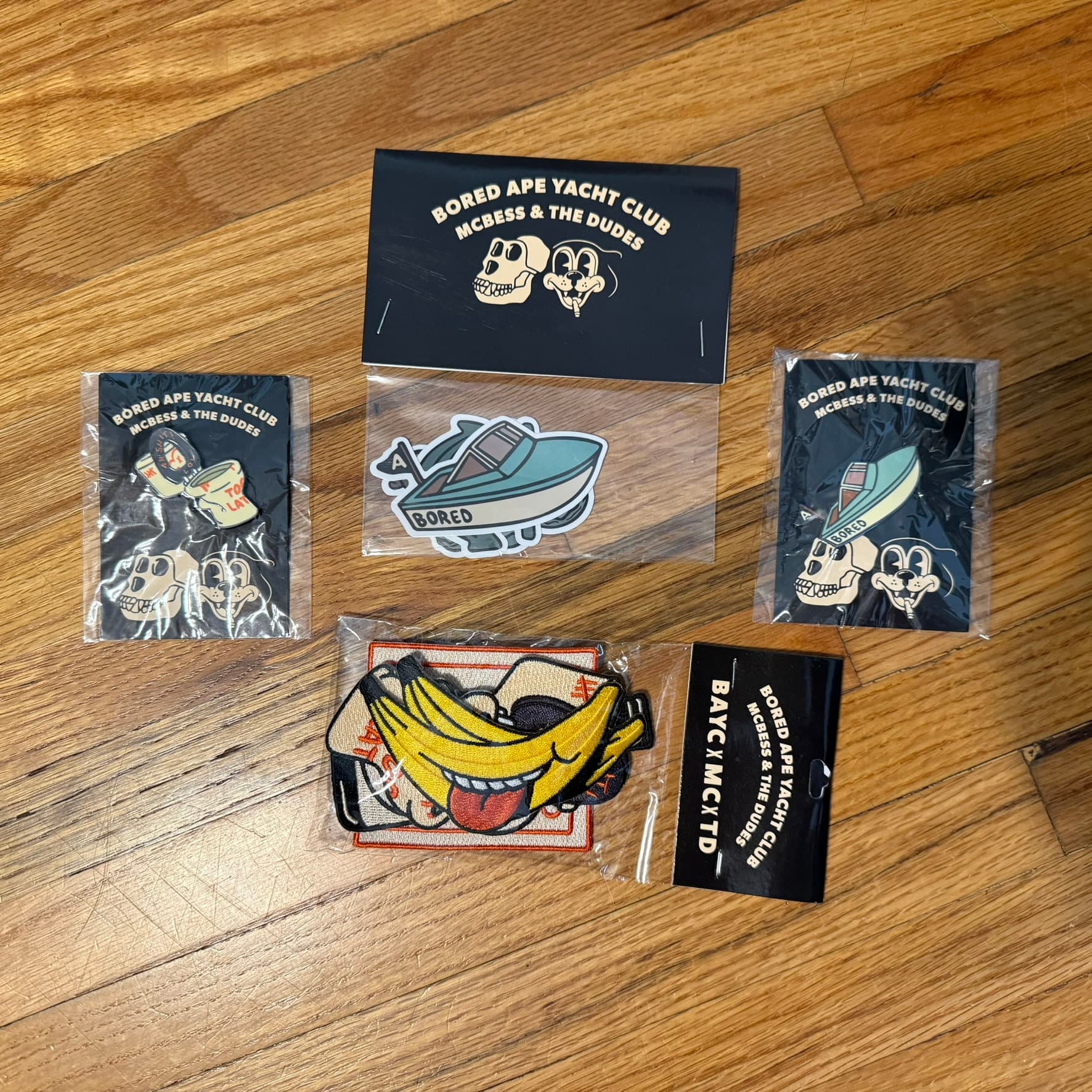 BAYC x McBess - Collectibles Pack - Stickers, Patches & Pins